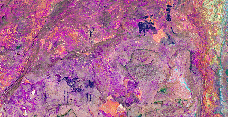 Sector 1 of Coves del Civil, false color.