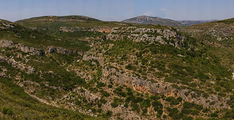 Landscape of Cingle dels Tolls del Puntal.